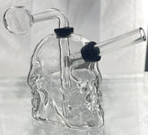 Front Back Skull Shape 3Pcs Dab Oil Rig